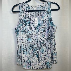 White House Black Market “Ruffle Front Layer Shell” or Blouse